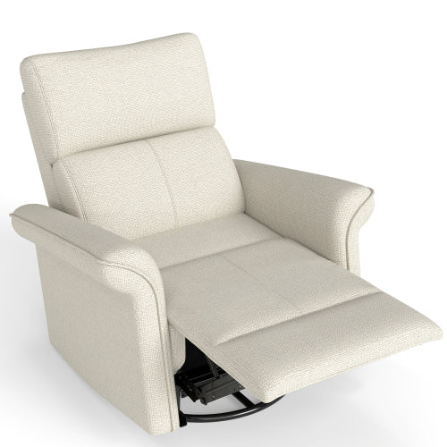 Power Swivel Rocker Recliner Chair for Adults,Rocking Glider Recliner for Small Spaces,Fabric Rocking Chair for Nursery,Single Sofa Recliner for Home Theater Living Room Bedroom(Fabric+Light Gray)