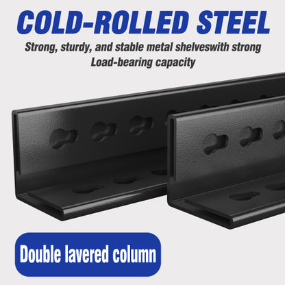 63" H Adjustable Storage Rack, Adjustable Shelves, 2000LBS Five-Tier Shelving Unit, Scratch-Resistant And Wear-Resistant Panels