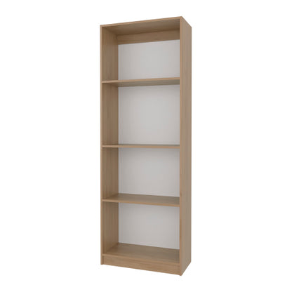 Bear Open Shelf Bookcase with 4 Shelves Natural Oak White