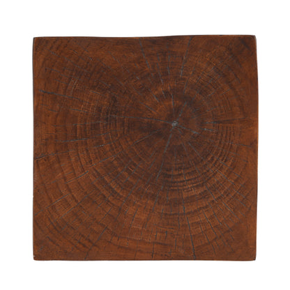 TESS Modern Side Table – Stylish Cent Table Compatible with Living Room, Bedroom, or Office – Versatile Home Furniture with Design and Sturdy Construction,Dark Brown Color