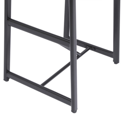 27inch H Barstool Set of 3 Wooden Round Bar Stools with Footrest Modern Kitchen Chairs for Counter (Black & Black)
