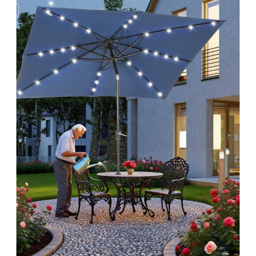 Sun Umbrella Solar Umbrella, Lighted Patio Umbrella