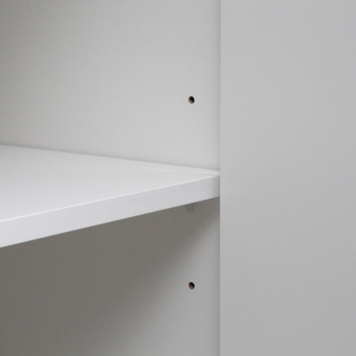 White Fluted Panel Sideboard Buffet Cabinet Adjustable Shelf Home Accent Storage Cabinet