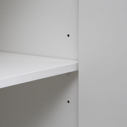 White Fluted Panel Sideboard Buffet Cabinet Adjustable Shelf Home Accent Storage Cabinet