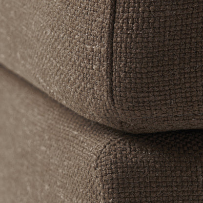 Chocolate Contemporary Upholstered Ottoman, Birch Wood Leg Multifunctional Soft Padded Accent Stool