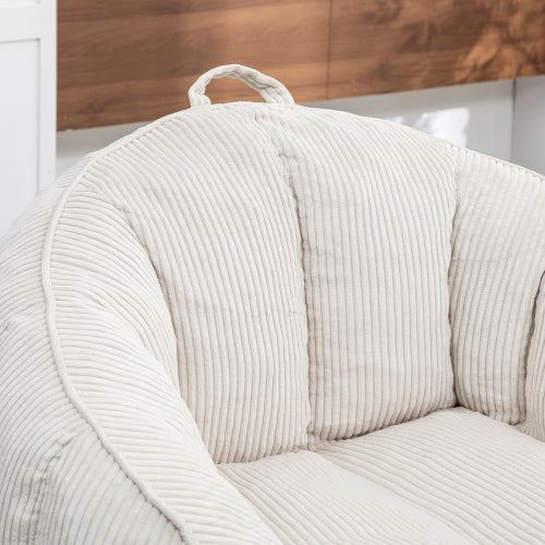 Corduroy Giant Adult BeanBag Sofa Chair with Armrests,Filler Included