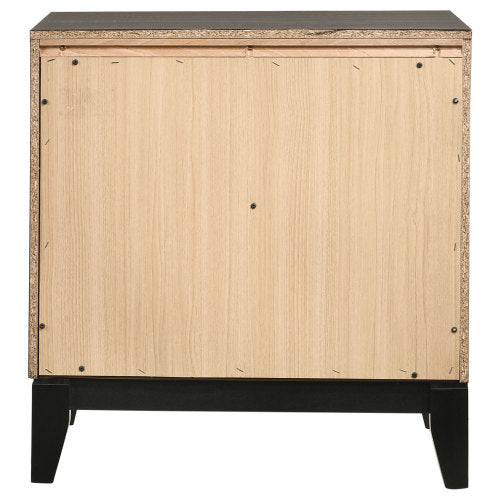 Grey Oak 2-Drawer Nightstand, Modern Bedside Table with Storage Drawers for Bedroom