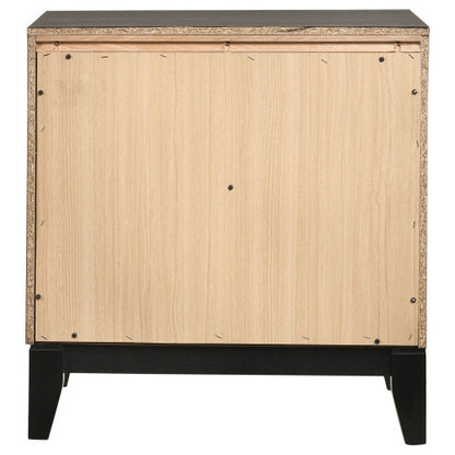 Grey Oak 2-Drawer Nightstand, Modern Bedside Table with Storage Drawers for Bedroom