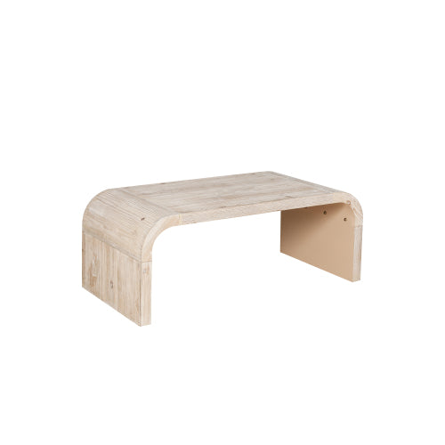48 Inch Curved Farmhouse Vintage Coffee Table