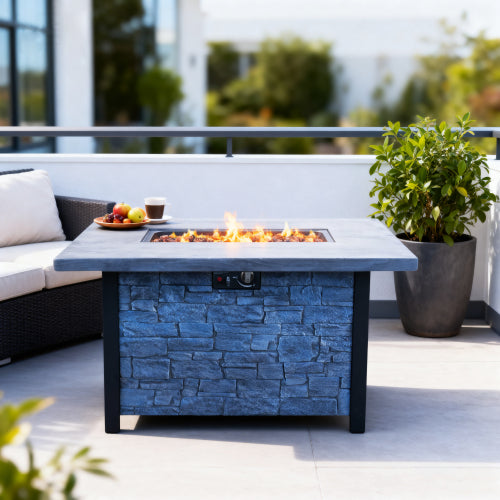 44" W x 25" H Outdoor Patio Propane Gas Fire Pit Table - 50,000 BTU High