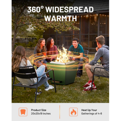Cyberpit One 20 inch Smokeless Fire Pit, w/Pull-Out Ash Pan
