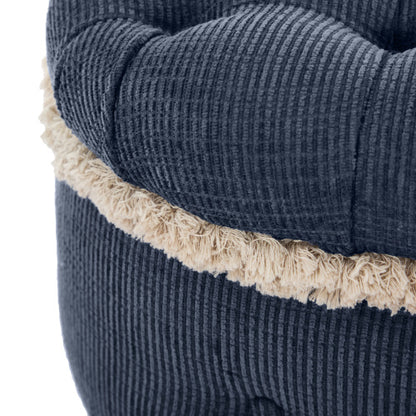 29.5'' Storage Ottoman Bench Tufted Upholstered End of Bed Bench with Fringe