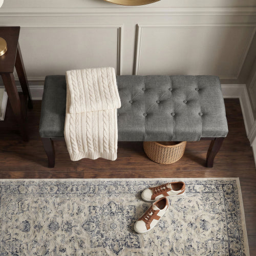 Bench, Fabric, Gray