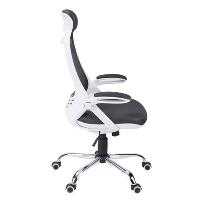 Office Chair, Adjustable Height, Swivel, Ergonomic, Armrests, Computer Desk, Work, Grey Mesh, Chrome Metal, Contemporary, Modern