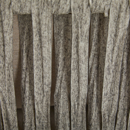 36" Beige Iron Lounge Chair with Rope Weave Design and Plush Cushions, Perfect for Indoor and Outdoor Relaxation