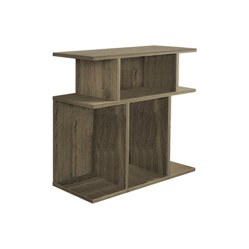 3-Tier Dark Taupe Modern Open Shelf Accent Side Table