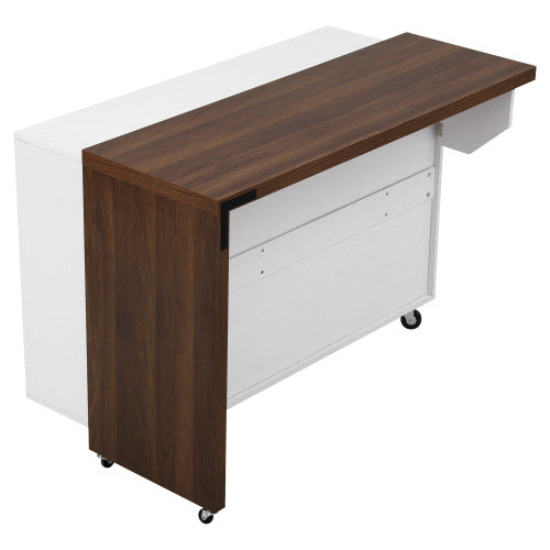 102 Inch Kitchen Island with Extendable Dining Table & Trash Storage White