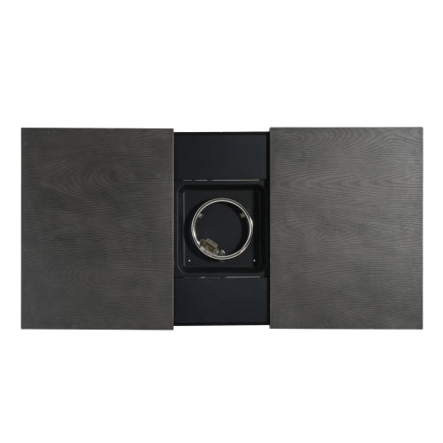 Extendable Rectangle Aluminum Alloy Fire Pit Table, 50,000BTU