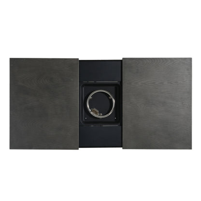 Extendable Rectangle Aluminum Alloy Fire Pit Table, 50,000BTU