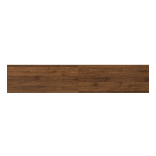 78.7 inch Walnut Slatted Door TV Stand Solid Rubber Wood Leg Media Console Holds 85 inch TV