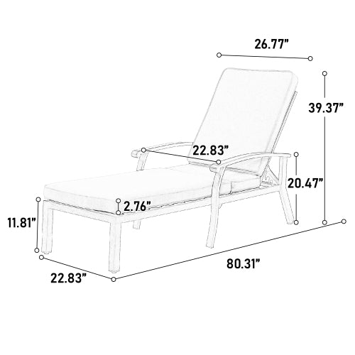 Aluminium Cast lounge chair