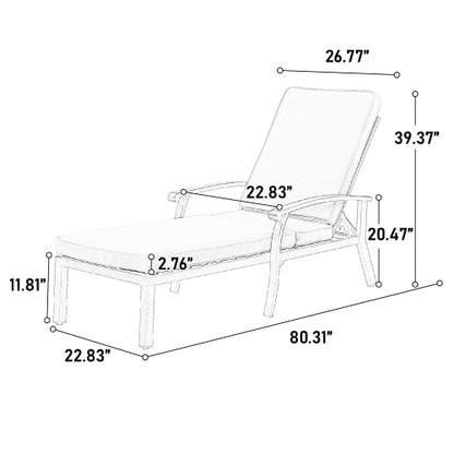 Aluminium Cast lounge chair