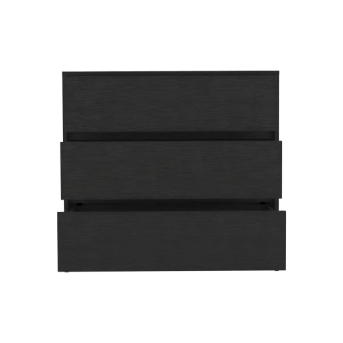 Dresser 31H, 3 Drawers, Chest of Drawers, Black