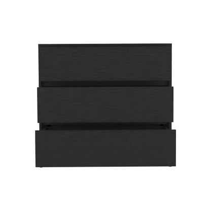 Dresser 31H, 3 Drawers, Chest of Drawers, Black