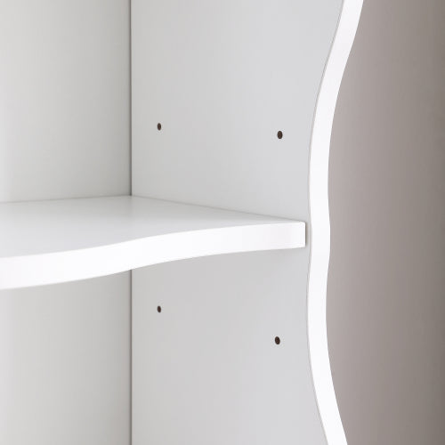 Ultra-Thin 8-Layer Wavy Border Bookshelf Detachable Combined Adjustable Shelf Home Office Storage Rack