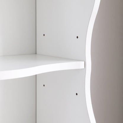 Ultra-Thin 8-Layer Wavy Border Bookshelf Detachable Combined Adjustable Shelf Home Office Storage Rack