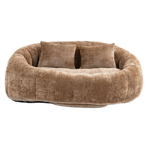 Bean Bag sofa Lazy Sofa Durable Comfort Lounger High Back Bean Bag Chair Couch for Adults and Kids, Indoor & Outdoor, Accent Floor Soft Lounge Chair (Coffee chenille)