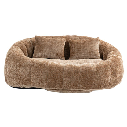 Bean Bag sofa Lazy Sofa Durable Comfort Lounger High Back Bean Bag Chair Couch for Adults and Kids, Indoor & Outdoor, Accent Floor Soft Lounge Chair (Coffee chenille)