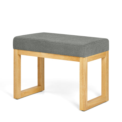Shoe-changing bench, a shoe-changing bench with a wooden frame and a soft cushioned seat, can be placed freely and is suitable for small spaces without taking up much space -Dark Gray