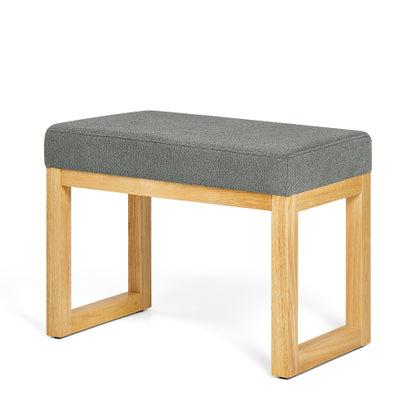 Shoe-changing bench, a shoe-changing bench with a wooden frame and a soft cushioned seat, can be placed freely and is suitable for small spaces without taking up much space -Dark Gray
