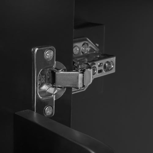 24-inch bathroom vanity with integrated undermount basin and a storage cabinet featuring 2 doors and 1 drawer. Includes double-layer door shelf, soft-close design, and versatile storage solutions