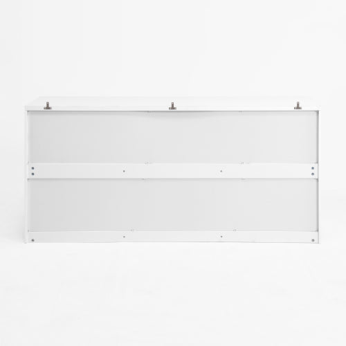 9 Drawer Dresser with No Handle Design, Modern White Matte Wood Dresser for Bedroom, Storage Chest of Drawers for Living Room, Hallway, Entryway