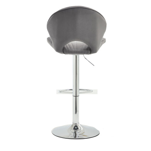 Bar Stools Set of 2 - Adjustable Barstools with Back and Footrest, Counter Height Bar Chairs for Kitchen, Pub -Grey