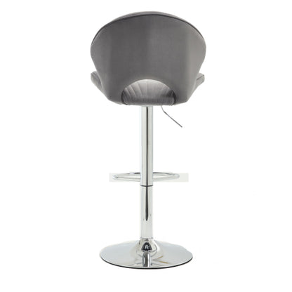 Bar Stools Set of 2 - Adjustable Barstools with Back and Footrest, Counter Height Bar Chairs for Kitchen, Pub -Grey