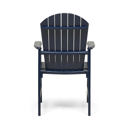 Outdoor Weather Resistant Acacia Wood  Dining Chairs (Set of 2), Blue Navy Finish
