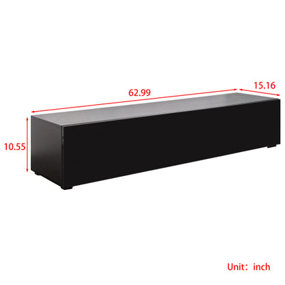 Wall Mount Floating Melamine TV Console Drop Down Hidden Cabinet Media Storage Shelf