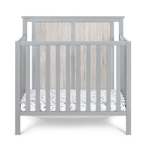 Mini Crib With Mattress Pad Gray/Rockport Gray