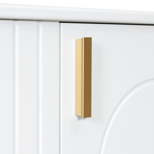 24" Bathroom Vanity with Sink, Bathroom Cabinet with Door Shelf, Side Open Storage, Solid Wood Frame,Soft Closing Door, White