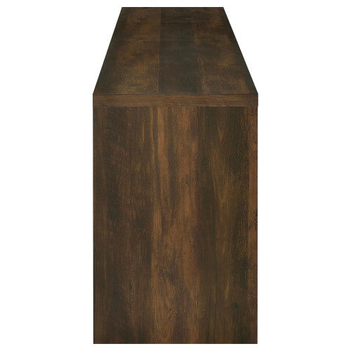 Dark Pine 78 inch TV Stand with 4 Doors & Adjustable Storage Shelves