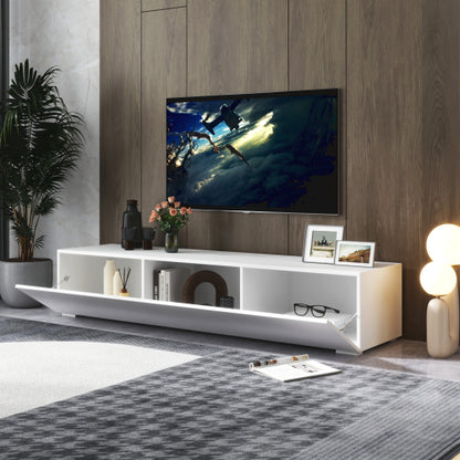 Wall Mount Floating Particle Board TV Stand Drop Down Cabinet Media Shelf For Living Room Bedroom