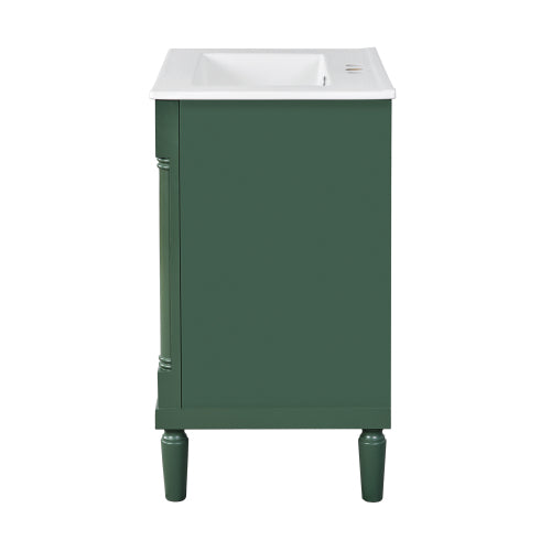 24'' Bathroom Vanity with Top Sink, 2-Tier Modern Bathroom Storage Cabinet, Single Sink Bathroom Vanity, Large Storage Shelves