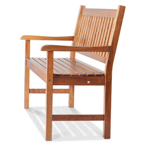 Outdoor Bench, 50 inches Wood Garden Bench for Outdoors, Outdoor Garden Park Bench with Backrest and Armrests, 800 lbs Load Capacity Bench, Patio Bench for Garden, Park, Yard, Front Porch