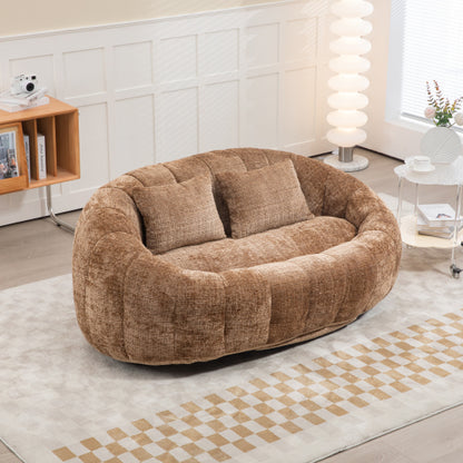 Bean Bag sofa Lazy Sofa Durable Comfort Lounger High Back Bean Bag Chair Couch for Adults and Kids, Indoor & Outdoor, Accent Floor Soft Lounge Chair (Coffee chenille)