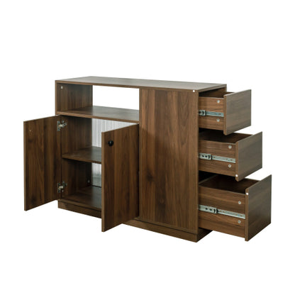 Kitchen Counter Cabinet with Sliding Glass Doors