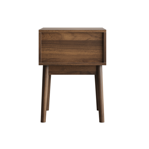 Walnut Medieval-Modern 2-Piece Nightstand Set