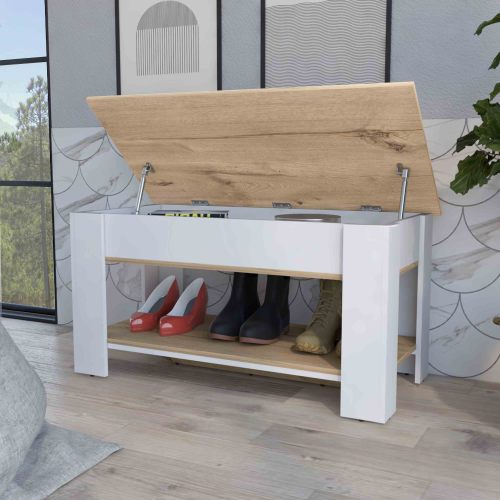 Bench, Liftable Top And Lower Panel